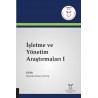 İşletme ve Yönetim Araştırmaları I ( AYBAK 2019 Mart )