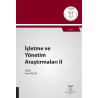 İşletme ve Yönetim Araştırmaları II ( AYBAK 2019 Eylül )
