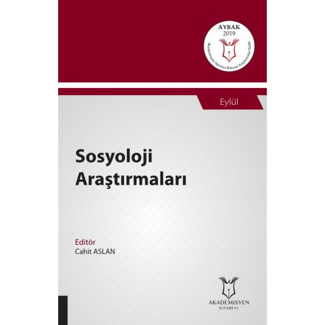 Sosyoloji Araştırmaları ( AYBAK 2019 Eylül )