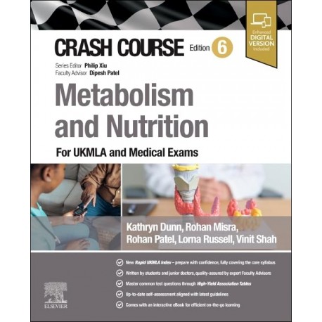 Crash Course Metabolism and Nutrition: For the MLA and Medical Exams, 6th Edition